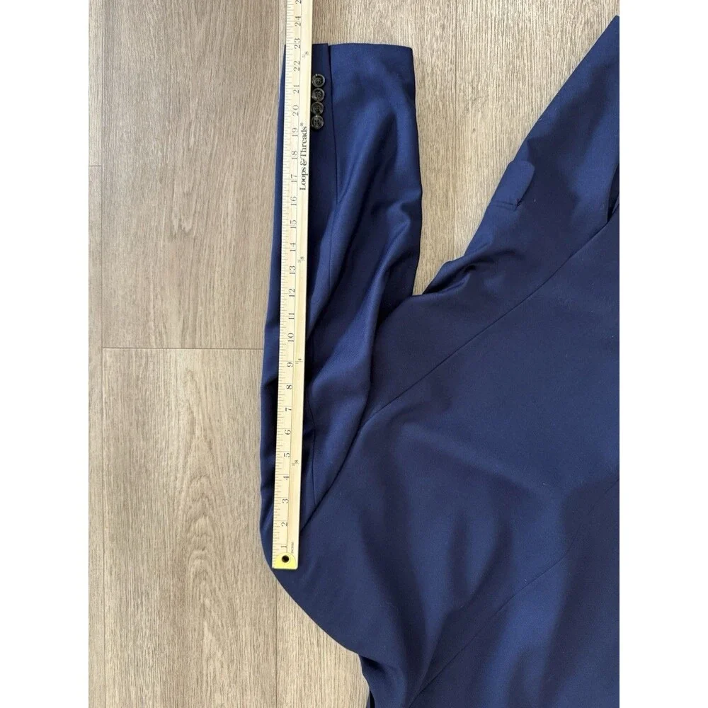 Peter Millar Wool Navy Sports Coat Blazer 48R